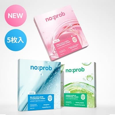 no:prob（ノー・プロブ）ハイドロゲルマスク全3種(コラーゲン/水分補給/毛穴ケア)